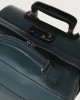 Orciani Micron leather two wheels trolley Grained leather Blue