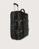 Orciani Micron leather two wheels trolley Grained leather Black