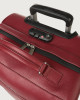 Orciani Micron leather two wheels trolley Grained leather Red