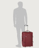 Orciani Micron leather two wheels trolley Grained leather Red