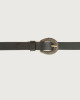 Orciani Couture stretch leather belt 1,5 cm Leather Black