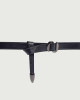 Orciani Gotham long tip leather belt 3 cm Patent leather Black