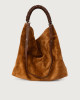 Orciani Todo Peach suede shoulder bag Leather Brown