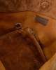 Orciani Todo Peach suede shoulder bag Leather Brown