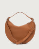 Orciani Dumpling Soft Large leather shoulder bag with strap Grained leather Honey