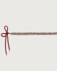 Orciani Nappa A tied leather belt with chain detail Leather Red