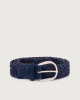 Orciani Suede Plot braided belt 3,5 cm Suede Blue