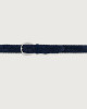 Orciani Suede Plot braided belt 3,5 cm Suede Blue
