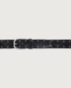 Orciani Bull Soft leather belt with studs 3,5 cm Bull hide Black
