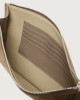 Orciani NoBuckle Peach suede leather pouch with wristband Suede leather taupe