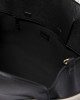Orciani Aura Black & White Large leather shoulder bag Grained leather Black