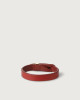Orciani Bull leather Nobuckle bracelet with gold detail Leather Red