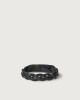 Orciani Walk leather Nobuckle bracelet with silver detail Leather Black
