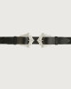 Orciani Bull double jewel buckle leather belt Leather Black