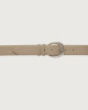 Orciani Soft classic leather belt 3,5 cm Grained leather Sand