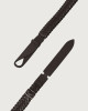 Orciani Micron braided leather Nobuckle belt Grained leather Black