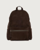 Orciani Laio Peach suede leather backpack Suede leather chocolate