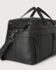 Orciani Micron leather duffle bag with shoulder strap Grained leather Black