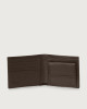 Orciani Micron leather wallet with coin purse Leather Ebony