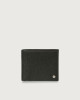 Orciani Frog leather wallet with coin purse and RFID protection Embossed leather Black