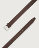 Orciani Basic Saffiano classic leather belt Leather Chocolate