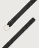 Orciani Melange leather and wool belt Leather & wool Dark grey