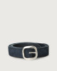 Orciani Hunting Double suede belt Leather, Suede Blue