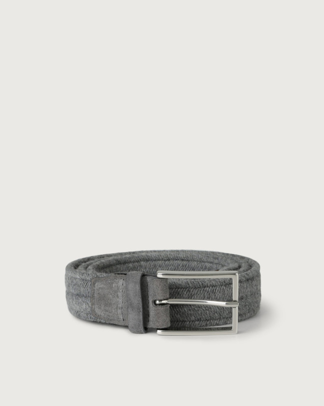 Orciani Elast Wool wool and suede belt Wool Dark Grey