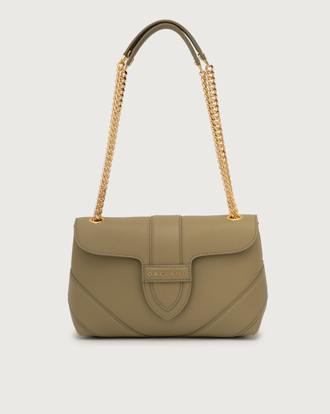 Orciani Alma Nappa Midi leather shoulder bag Nappa leather olive