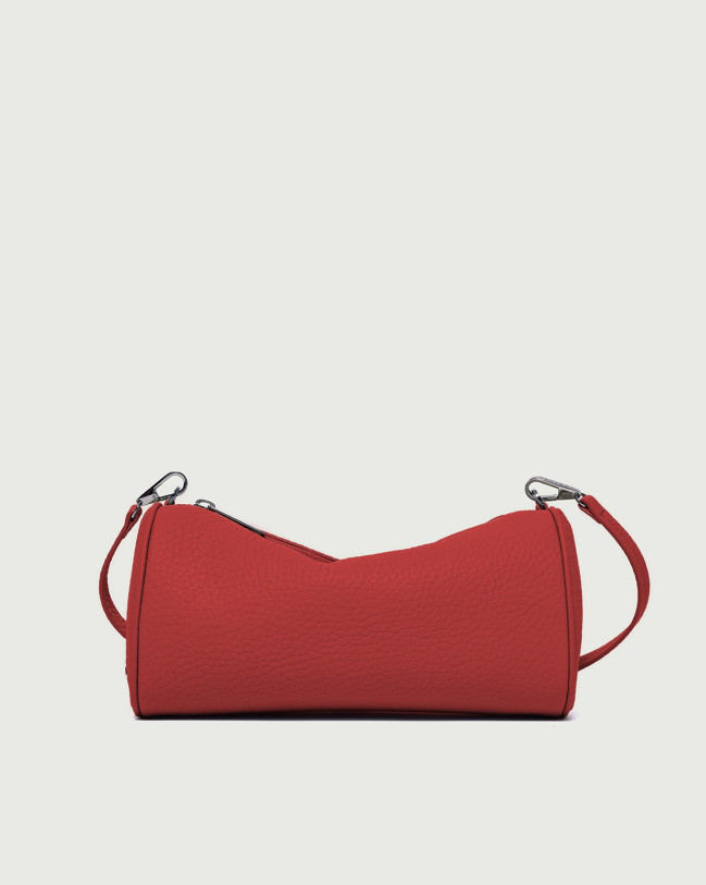 Orciani Roll Soft leather mini bag Grained leather Marlboro red