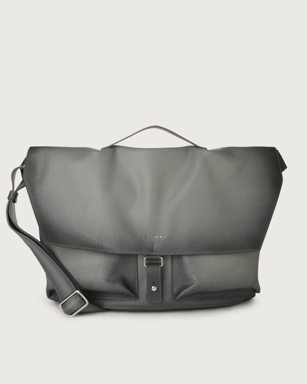ORCIANI Micron Deep leather crossbody bag color Dark Grey