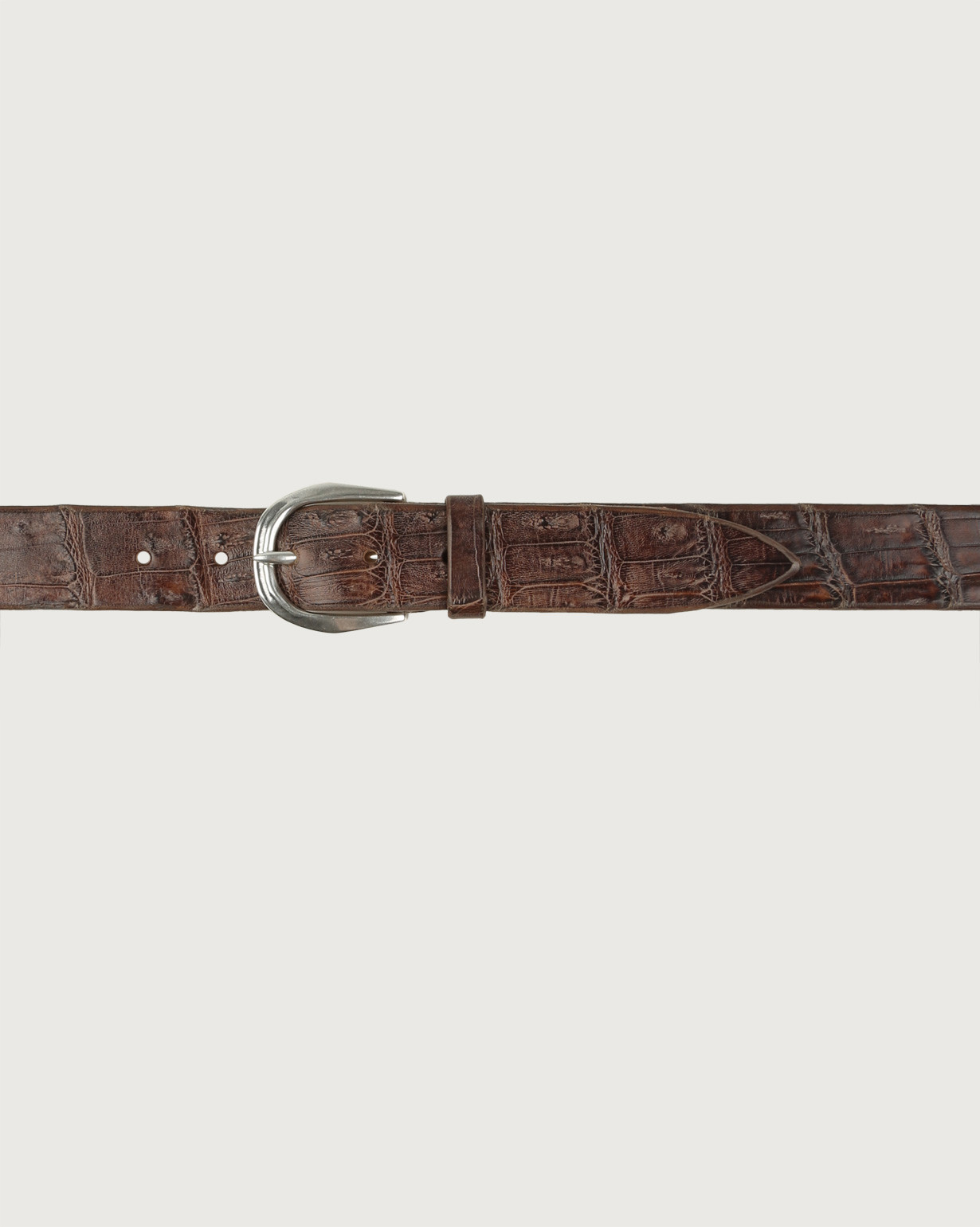 ORCIANI Cocco Coda Color classic crocodile leather belt