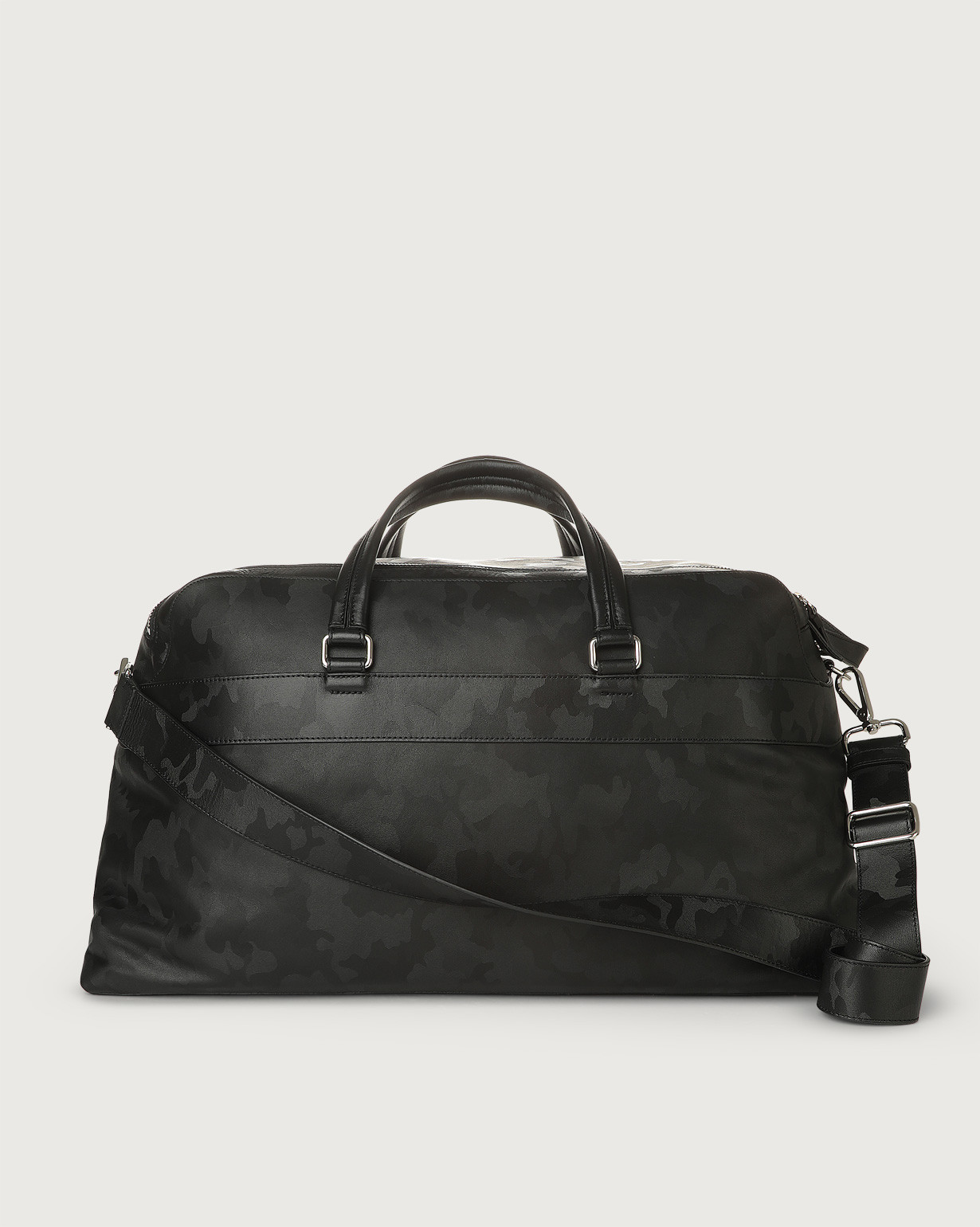 ORCIANI Skyline leather duffle bag with shoulder strap color Black