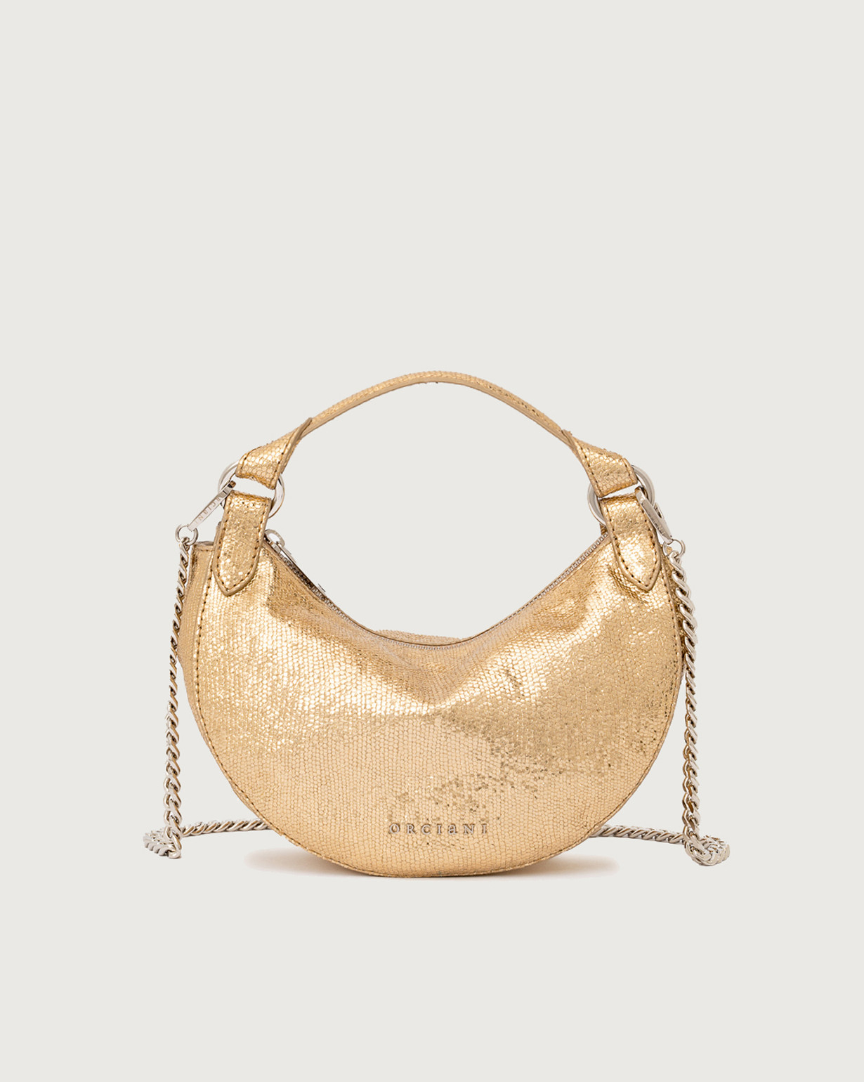 ORCIANI Dumpling Light embossed nappa leather mini bag color Gold