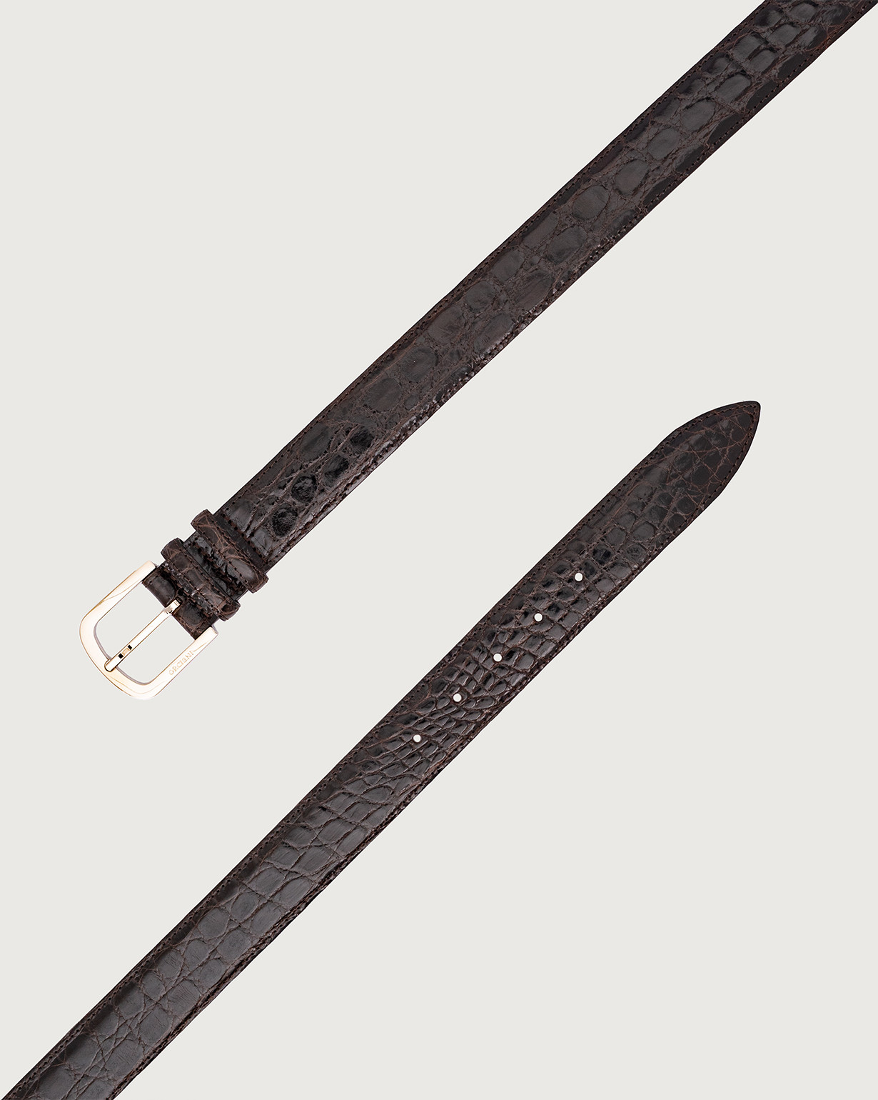 Orciani •95• Genuine Leather Croc Embossed Italy Made Belt ⭐ Orciani | Discover now at ➡️ die-form.com ⭐ main image 2