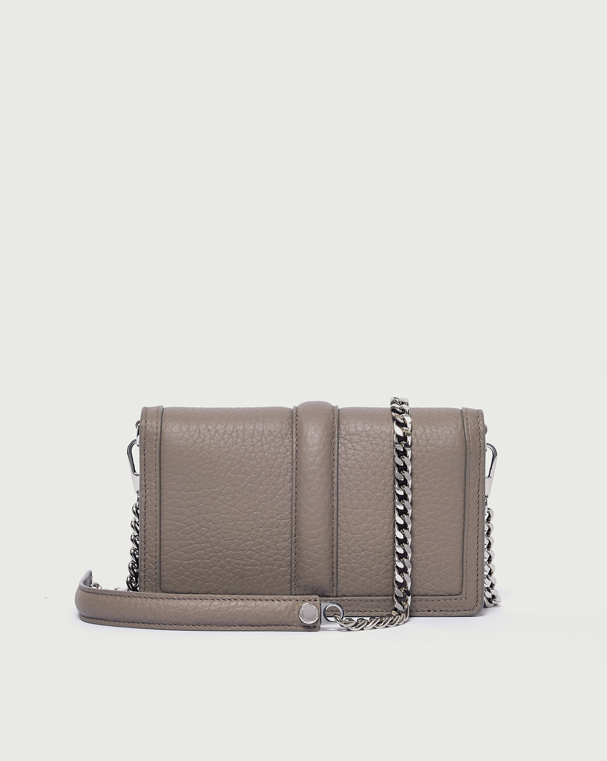 ORCIANI Coquette Soft grained leather clutch bag with strap, color