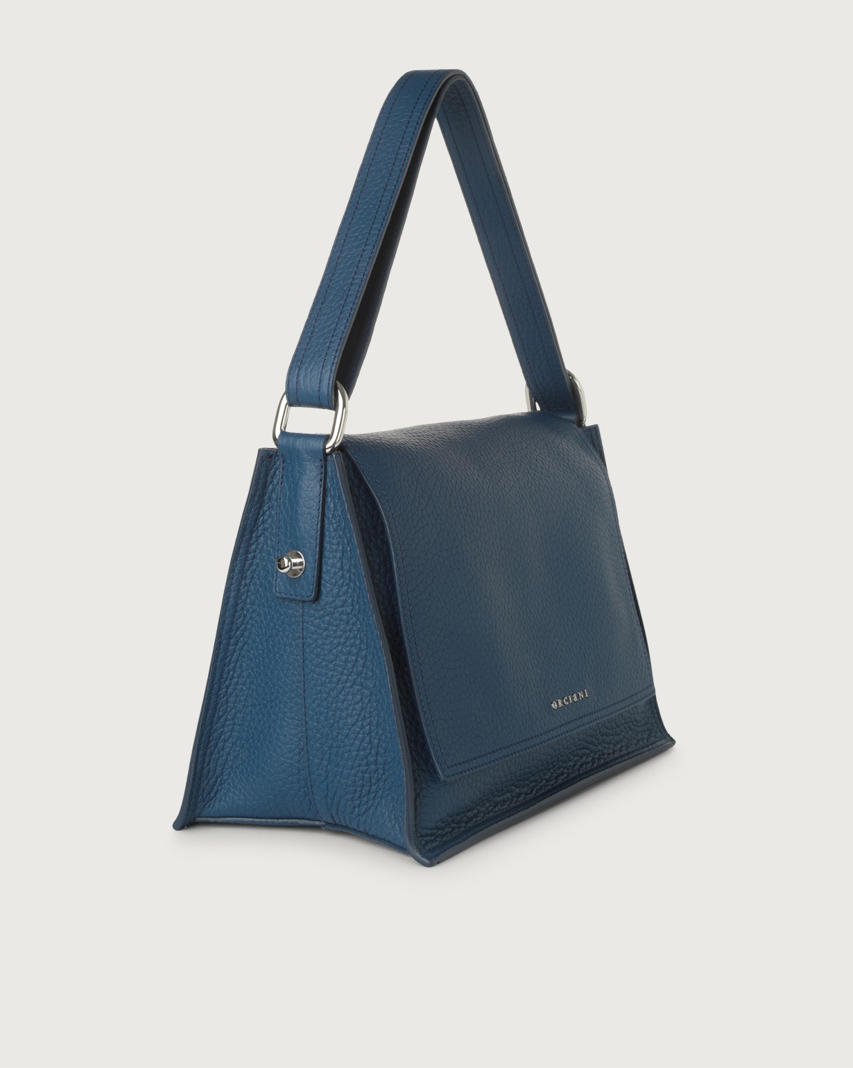 ORCIANI Pillow Soft leather shoulder and crossbody bag, color Blue
