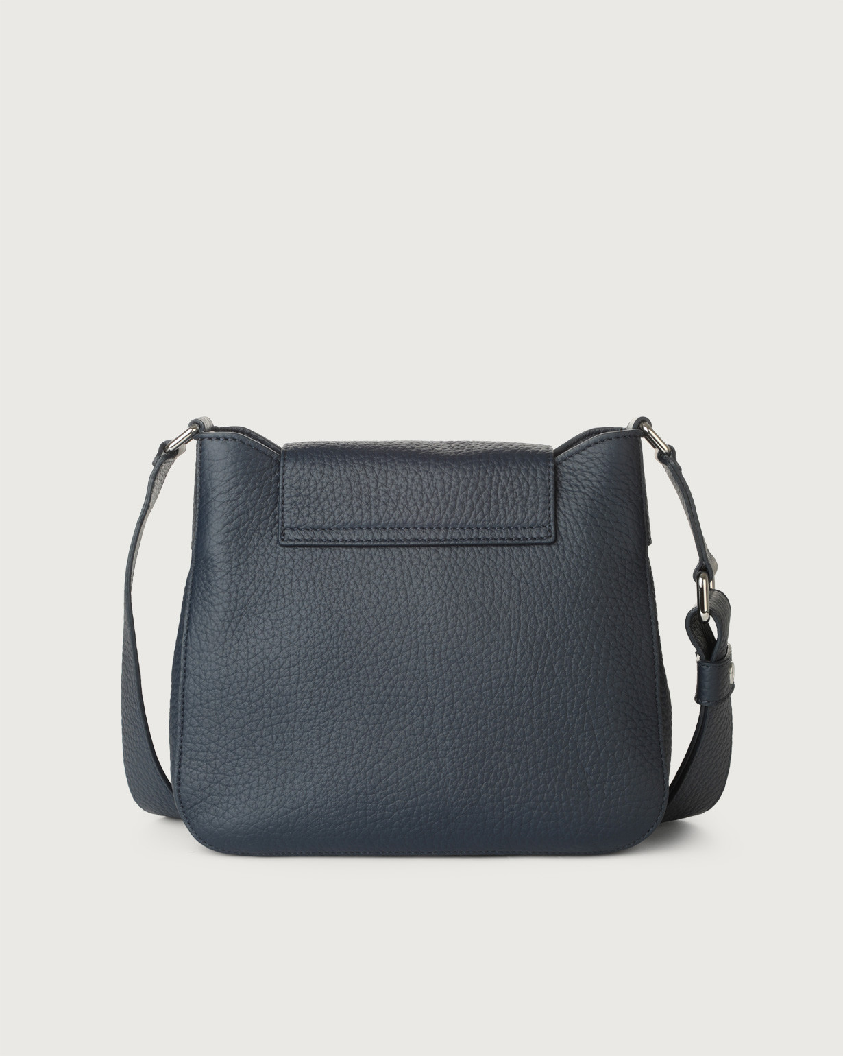 ORCIANI Dama Soft Midi Leather Bag With Shoulder Strap Color Navy