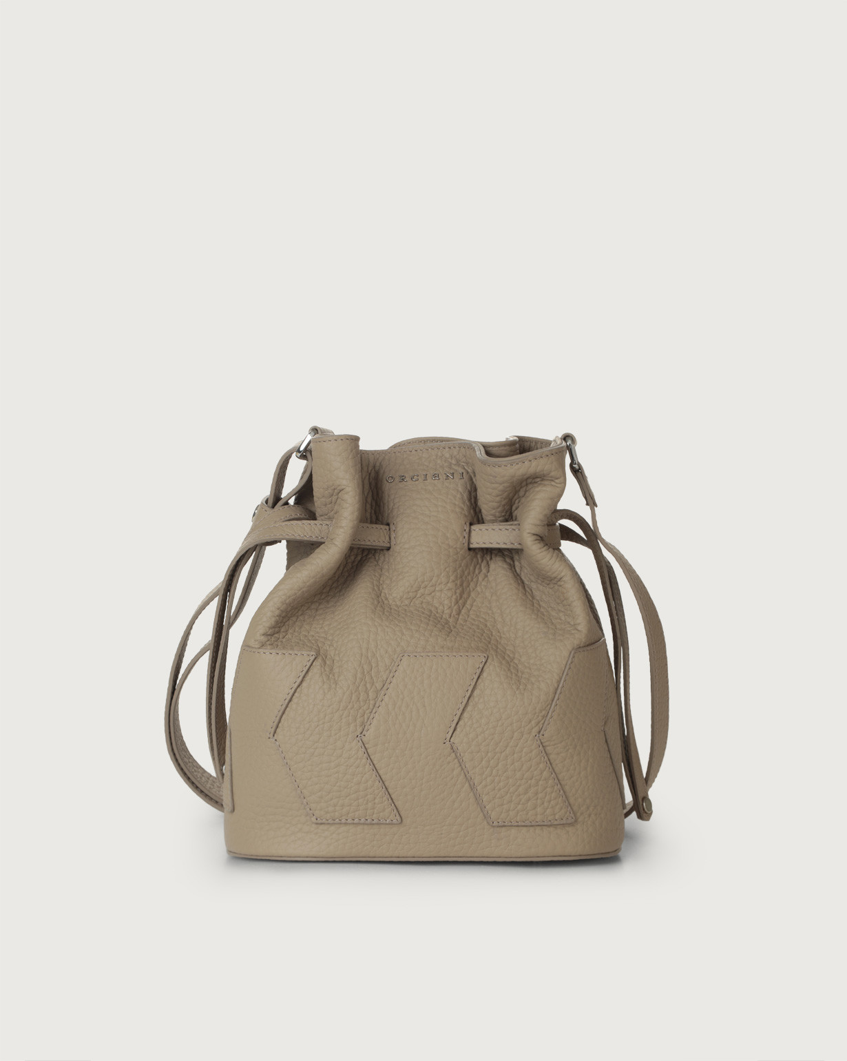 Twist Soft leather small crossbody bucket bag