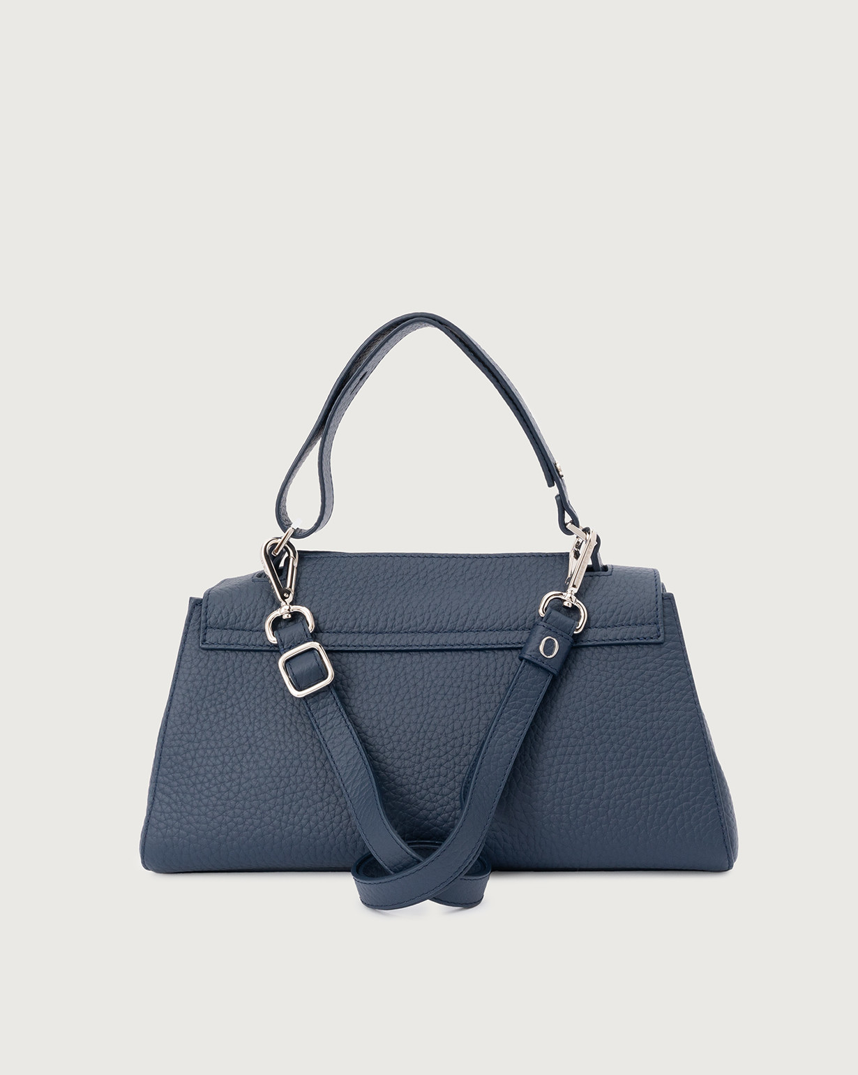 ORCIANI Sveva Longuette Soft leather handbag with strap color Navy