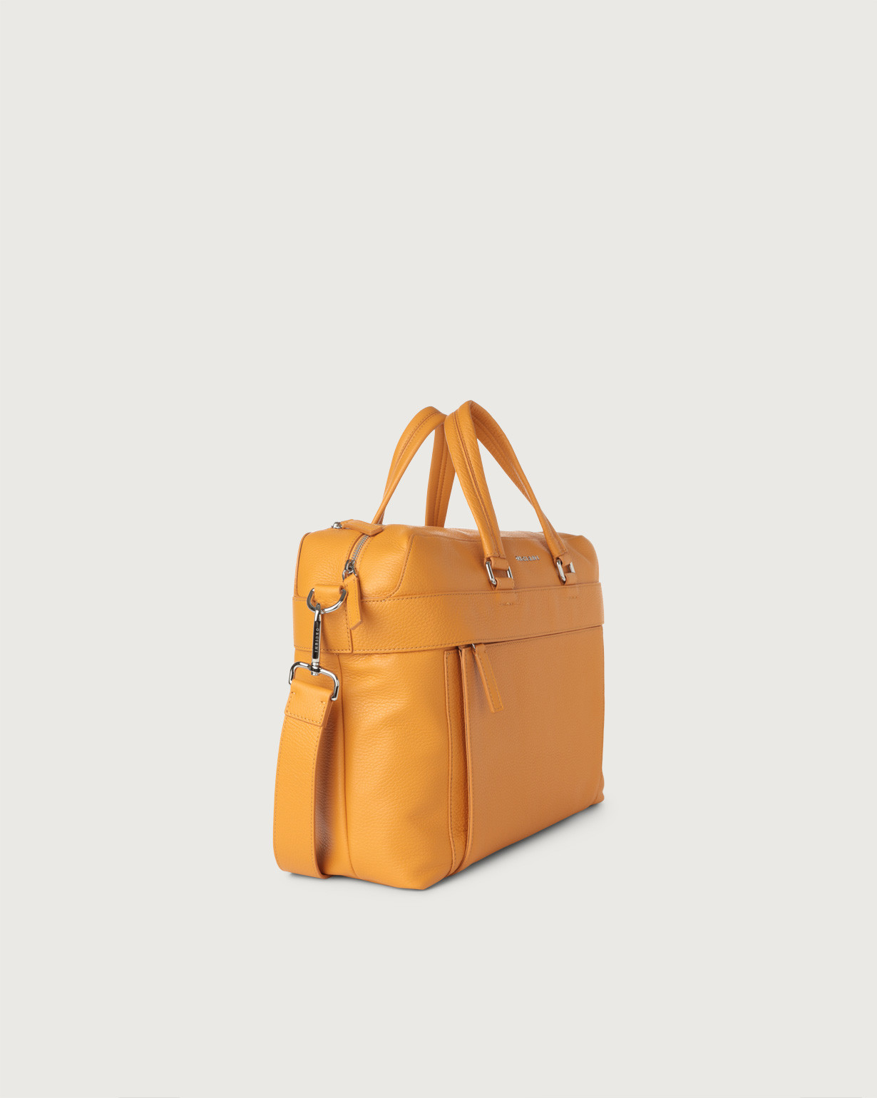 ORCIANI Micron leather briefcase, color Ocher