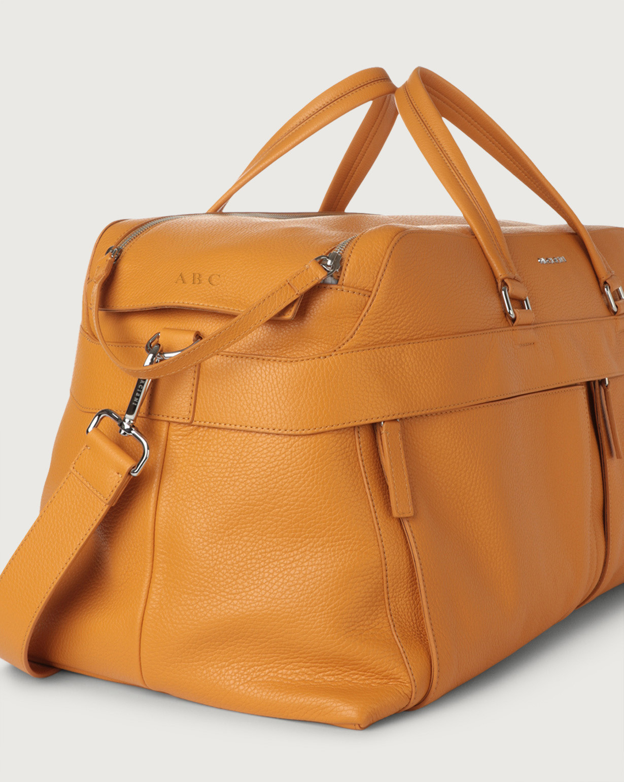 ショルダーバッグ CLAUDIO ORCIANI Men Bags P00733 MIC EBA 234667 BROWN ORCIANI Micron leather duffle bag with shoulder strap, color