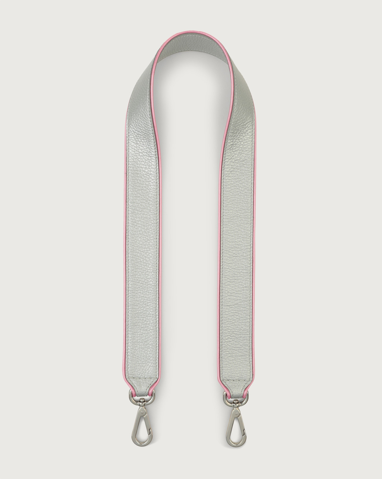 Orciani Silver Color Leather Strap Fuchsia Europe Shop Online