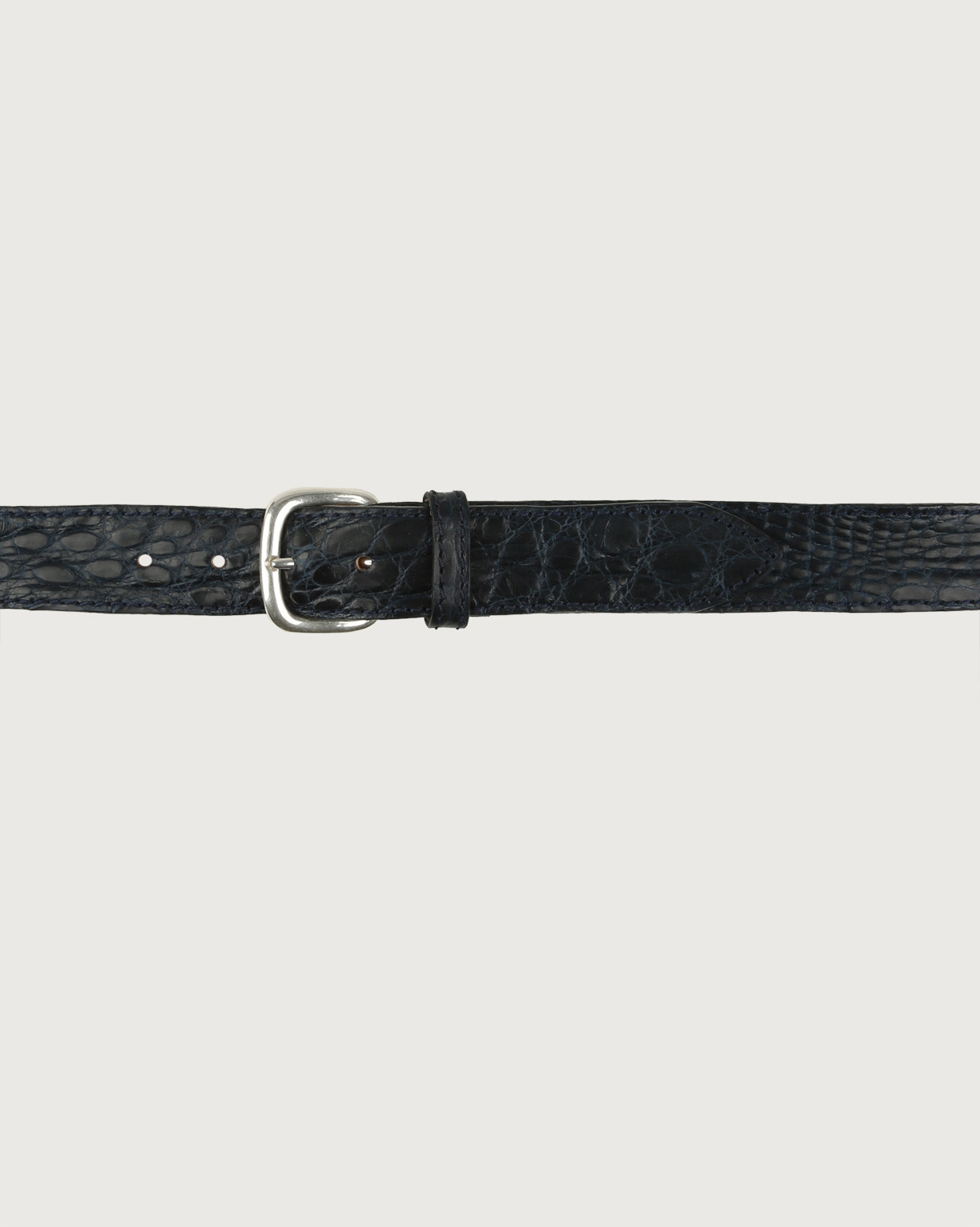 ORCIANI Cocco Fianco Opaco crocodile leather belt, color Blue