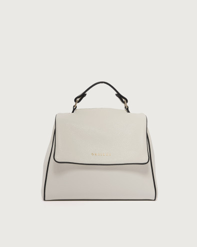 Sveva Black & White Small leather handbag