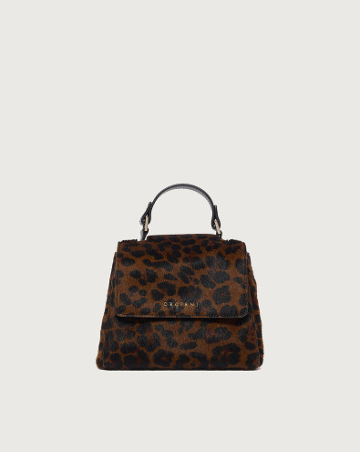 Sveva Leo Mini pony hair leather handbag