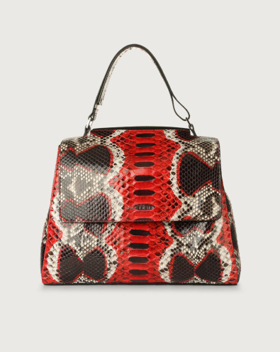 Sveva Naponos medium python leather shoulder bag with strap