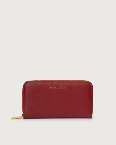 Zip around Nappa leather wallet