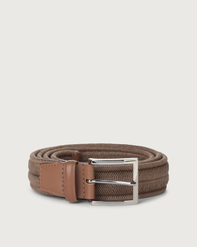 Elast cotton and suede belt