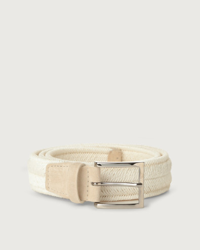 Rope Elast stretch linen belt 3,5 cm